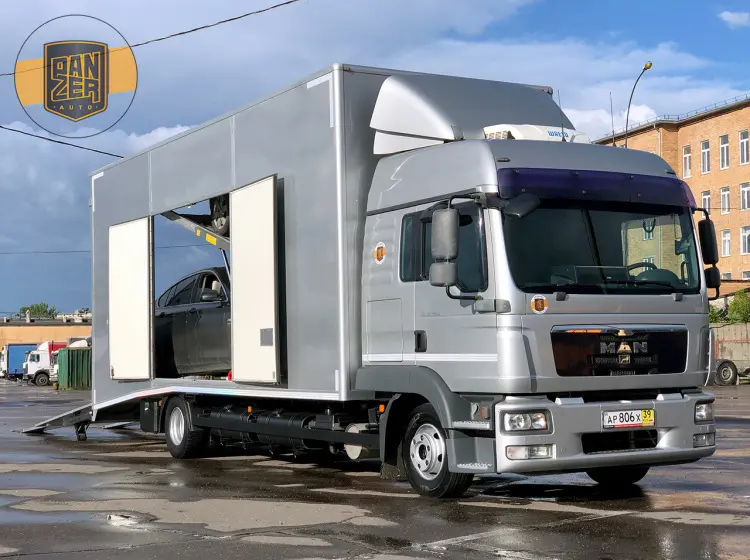 Автовоз крытый на 2 авто, MAN TGL 12.250 BL, 2013 год - фото