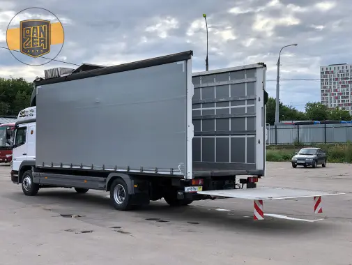 Mercedes-Benz Atego 1229, 2013 год, штора 51 м3, гидроборт, 2 спальника - фото 9