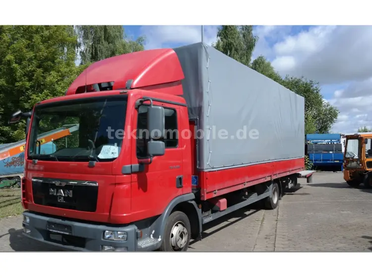 MAN TGL 8.180 BL, борт-тент, длина 7.2м, гидролифт,  без пробега по РФ - фото