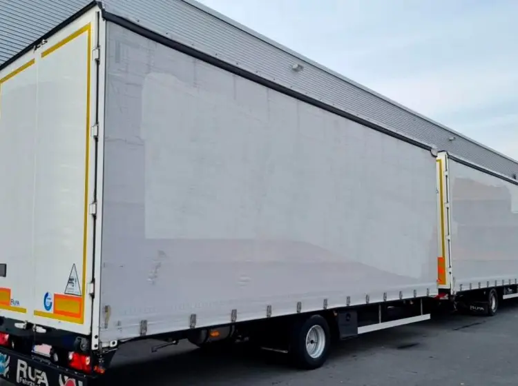 Автопоезд 120 кубов штора с воротами, МАН ТГЛ 12.250, 2016 год, без ПЛАТОНа, без пробега по РФ - фото