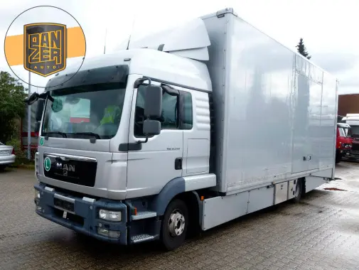 Крытый автовоз на 2 авто, MAN TGL 12.250 BL из Германии, Евро-5, 2 спальных места - фото