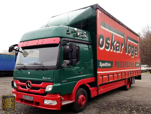 Mercedes Atego 824, штора 58м3, длина 7.5м, 2 спальника, без пробега по РФ - фото
