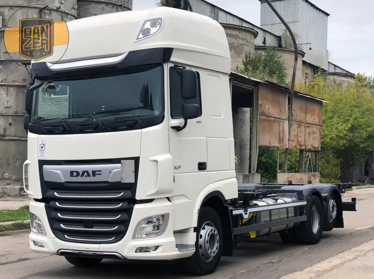 Контейнеровоз БДФ, DAF XF 480 из Германии, 2018г, Super Space Cab, г/п 16т - фото 8